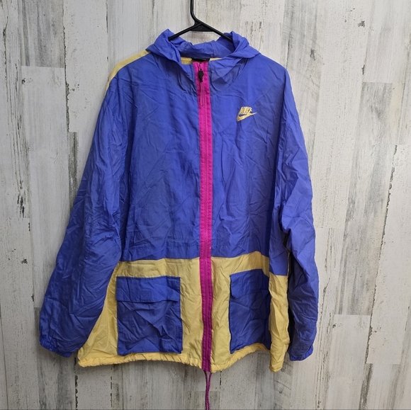 Nike Jackets & Blazers - Nike Blue and Yellow Windbreaker Jacket Womens Plus Size 3X